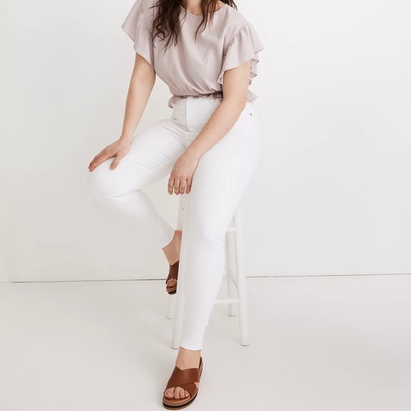 MADEWELL JEANS NWT | Madewell curvy high rise skinny in pure white | size 30 - Picture 2 of 8